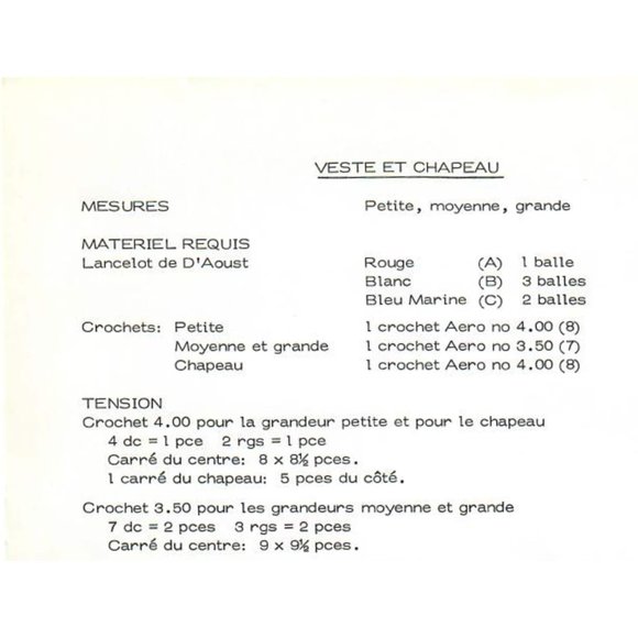 Crop Top Granny Square Tank Matching Beanie Hat Crochet Pattern 1970s Vintage - Picture 3 of 5